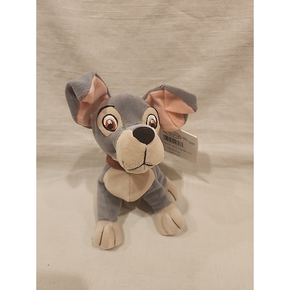 NWT THE DISNEY STORE TRAMP DOG SCHNAUZER TERRIER MINI BEAN BAG PLUSH